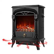 DAYDAYDM Electric Stove Fireplace Heater Portable Free Stan Electric Fireplace Insert Stove Heater with Realistic Wood Flame Effect Indoor Use