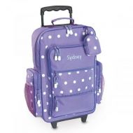 Personalized Rolling Luggage for Kids  Purple Polka Dot Design, 6” x 15.5 x 23H, By Lillian Vernon