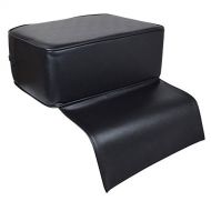 Wegi King Hair Cushion,Child Booster Seat Barber Pad Not Slip Heightening Cushion Large Memory Foam Seat For Barber Shop Stylist Salon Spa Beauty Equipment Black Leather