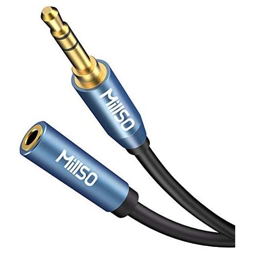  [아마존베스트]MillSO Audio Extension Cable 2 m Stereo Audio Cable 3.5 mm Jack Plug to 3.5 mm Jack Socket for MP3, Stereo, Mobile Phone, Speaker, Headphones, Car Radio, Home Cinema and Home Stere
