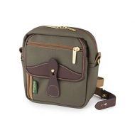 Billingham Pola Stowaway Camera/Travel Pouch (Sage FibreNyte/Chocolate Leather)