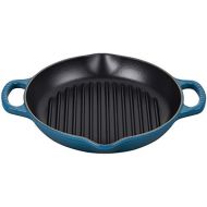Le Creuset Enameled Cast Iron Signature Deep Round Grill, 9.75, Deep Teal