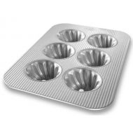 USA Pan Bakeware Swirl Cupcake Pan, 6 Well, Nonstick & Quick Release Coating, Made in the USA from Aluminized Steel: Novelty Cake Pans: Kitchen & Dining
