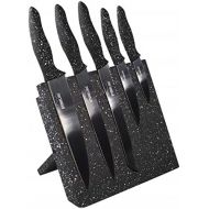 [아마존베스트]STONELINE Magnetic knife block, with knives, set of 6, with foldable foot