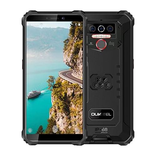  [아마존베스트]OUKITEL WP5 (2020) Rugged Cell Phones Unlocked Android 10 Smartphone 8000mAh Battery Triple Camera 4 LED Flashlights 4GB+32GB IP68 Waterproof 5.5 HD+ Global GSM 4G Dual SIM Phone F