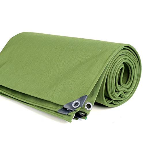  WXX-tarpaulin Thick Wear-Resistant Double-Sided Army Green Canvas Waterproof Sunscreen Tarpaulin Truck Sunshade Cloth Outdoor Insulation (Size : 2×4m)