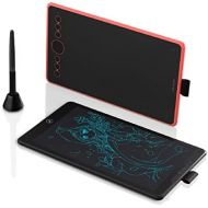 [아마존베스트]HUION Inspiroy Ink H320M (Coral Red Graphic Tablet with Multipurpose Function and LCD Writing Tablet, Support ± 60° Tilt Function, Compatible with Windows, MacOS and Android