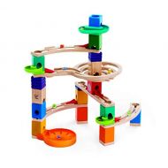 Hape Quadrilla Cliffhanger Wooden Marble Run Blocks | Marble Maze Run Set, Early Educational STEM Development Building Toys for Kids, Multicolor, Model:E6020