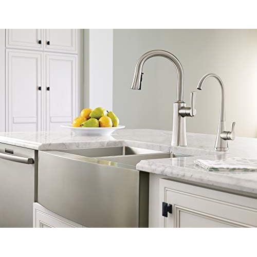  Moen S5520BG Sip Transitional Cold Water Kitchen Beverage Faucet with Optional Filtration System, Brushed Gold
