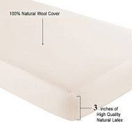 OrganicTextiles All Natural Latex, Wool coverd Pads for Mini Porta Crib, Mini Sleeper and Playards - 3 Thickness...