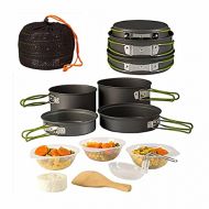 HAHFKJ Camping Cookware Mess Kit Backpacking Gear Hiking Lightweight Outdoors Cooking Equipment
