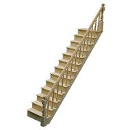 Houseworks, Ltd. Dollhouse Miniature 1:12 Scale Classic Wooden Staircase Kit Stairs Bannister