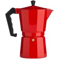 Premier Housewares Red Espresso Maker 150 ML Coffee Percolator Coffee Kettle Aluminium Expresso Coffee Makers Three Cup Espresso Maker Stove Top 23X11X11