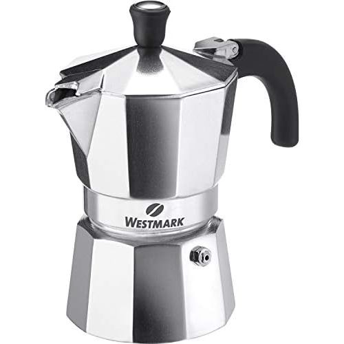  Westmark Espressokocher, Fuer 3 Espressotassen, Aluminium, Brasilia, Silber/schwarz, 24602260