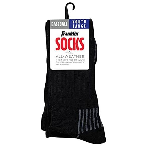  Franklin Sports Youth Baseball + Softball Socks - Baseball + Softball Knee Socks for Kids - Boys + Girls Tall Sports Socks