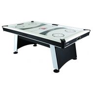 Atomic Blazer 7’ Air Hockey Table with Electronic Score Keeping with Rail-integrated Display, Heavy-duty 120V Blower for Fast Play, Overhang Rails for Reduced Puck Bounce and Leg L