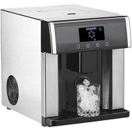[아마존베스트]Rosenstein & Soehne Icemaker Ice Cube Machine & Water Dispenser V2 with XL Display, Stainless Steel Housing (Ice Water Dispenser)