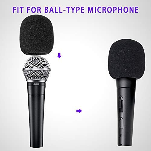  [아마존베스트]Foam Windscreen Pop Filter for Bullet Microphone - 6 Pack Windscreen Foam Cover for Handheld Microphones to Reduce Explosive Wind Noise by YOUSHARES