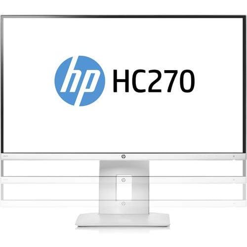 에이치피 HP HC270CR HCE 27IN 2560X1440-QHD 3M:1-Contrast 12MS-Response VGA/HDMI/DP LED Display W/Pivot/Swivel/TILT-Adjustment Webcam & Speakers White 3YR