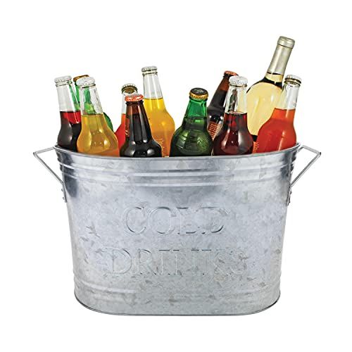  [아마존베스트]Twine Country Home Cold Drinks Galvanized Metal Tub, 5.25 gallons