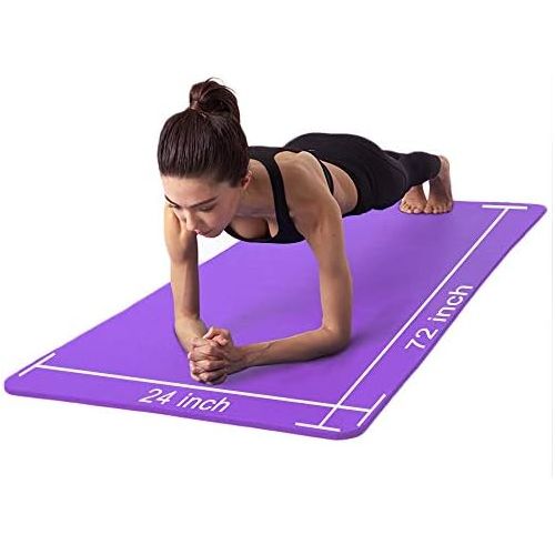  [아마존베스트]Ativafit Phthalate-Free Yoga Mat, Non-Slip and Joint-Friendly Sports Mat for Yoga /Pilates, Sports Fitness Mat, Gym Mat with Carry Strap, Pilates Mat, 183 x 61 x 1 cm, Training Mat
