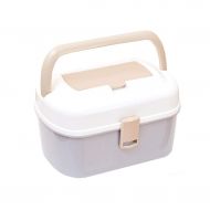 Jinxin-jewelry box Household Portable Medicine Box Plastic Storage Box Family Children Small Medical Box First Aid Kit (Color : Gray)