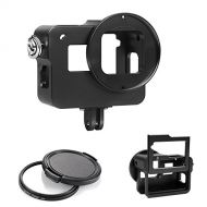 D&F Upgrade Aluminium Alloy Protective Housing Case Skeleton Border Frame with Backdoor for GoPro Hero 5