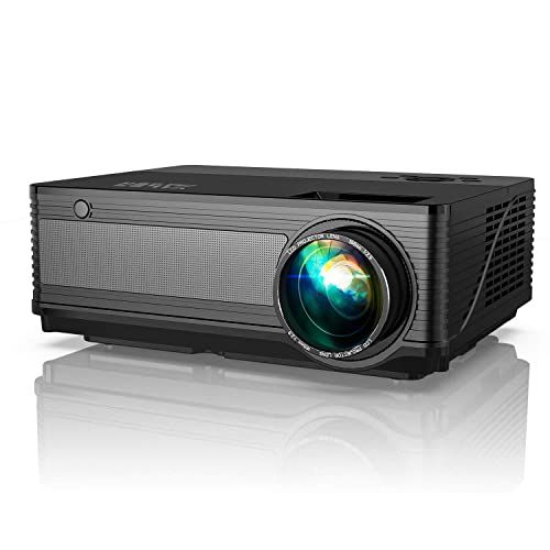 YABER Native 1080P Projector 6500 Lux Upgrad Full HD Video Projector (1920 x 1080) Support 4k and Zoom, Home Projector Compatible with TV Stick,HDMI,VGA,USB, ,Xbox,Smartphone,PC
