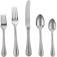 Lenox Vintage Jewel Frosted 5-Piece Stainless Steel Flatware Place Setting, Service for 1, Silver -