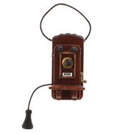 LoveinDIY 1:12 Scale Wooden Antique Wall Telephone Dollhouse Miniature Accessories