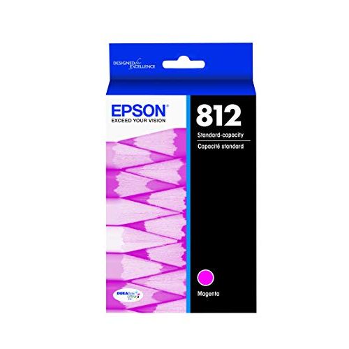 엡손 Epson T812 DURABrite Ultra Ink Standard Capacity Magenta Cartridge (T812320-S) for Select Epson Workforce Pro Printers