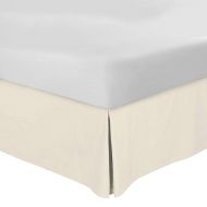 Vera Premium 100% Egyptian Cotton (Ivory - Twin) Bed Skirt 15 Drop Length Hotel Collection Long Staple Durable Comfortable - by MISR