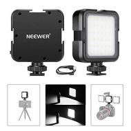 Neewer LED Video Light, 3 Cold Shoes/6000K 42 LED Light/2-Level Brightness/2000mAh Rechargeable Battery, Compatible with DJI Ronin-S OSMO Mobile 2 Zhiyun WEEBILL Smooth 4 Gimbal Ca