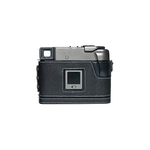  TP Original Handmade Genuine Real Leather Half Camera Case Bag Cover for MAMIYA 7ii 7 Black Color
