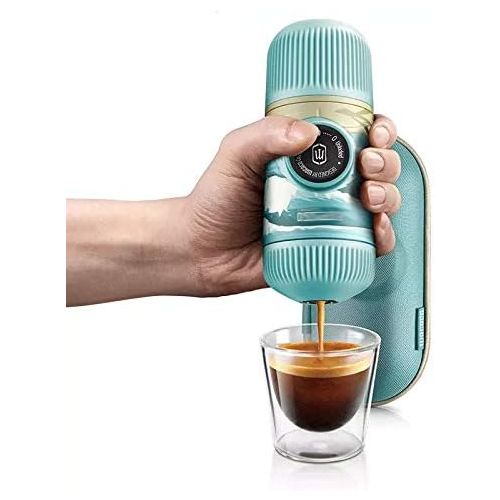  WSSBK Portable Espresso Maker,18 Bar Pressure, Manually Operated, Compatible with Ground Coffee, Summer Session (Color : B)