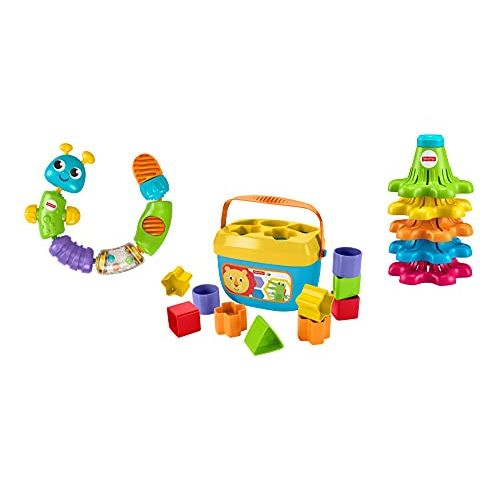  Fisher-Price Sort, Snap & Spin Infant Toy Trio