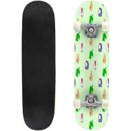 Mulluspa Classic Concave Skateboard Follow The Light Longboard Maple Deck Extreme Sports and Outdoors Double Kick Trick for Beginners and Professionals