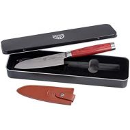 [아마존베스트]GRAEWE Damascus Steel Knife - Sharp Blade - Damascus Santoku Knife with Wooden Handle - Damask Kitchen Knife in Gift Box