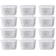 12 NISPIRA Replacement Activated Charcoal Water Filters for Cuisinart Coffee Machines, Compared to Cuisinart DCC-RWF