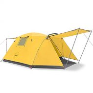 Kazoo 2／4 Person Camping Tent Outdoor Waterproof Family Large Tents 2/4 People Easy Setup Tent with Porch Double Layer