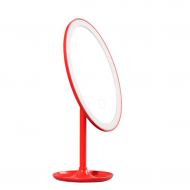 LXFMD Desktop Folding led Fill Light Mirror with Light USB Smart Charging Beauty Portable Mirror (Color : Red, Size : Portable)