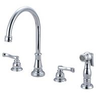 Pioneer 2BR231-BN Two Handle Kitchen Widespread Faucet, PVD Brushed Nickel Finish