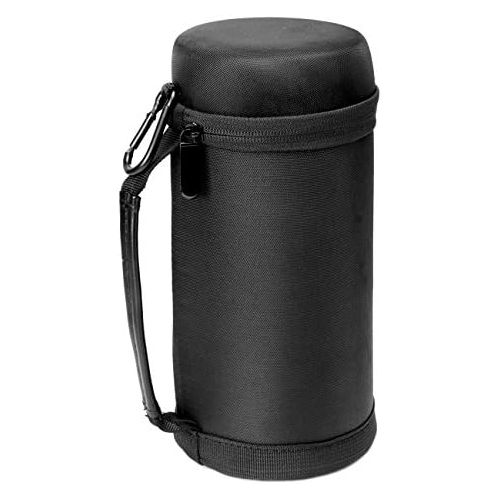  WGear Semi-Hard Lens Case for DSLR Camera Lens (Canon, Nikon, Sony, Pentax, Olympus, Panasonic,etc listed models below), Strong Light with case with Carabiner, cleaning wipe (Black