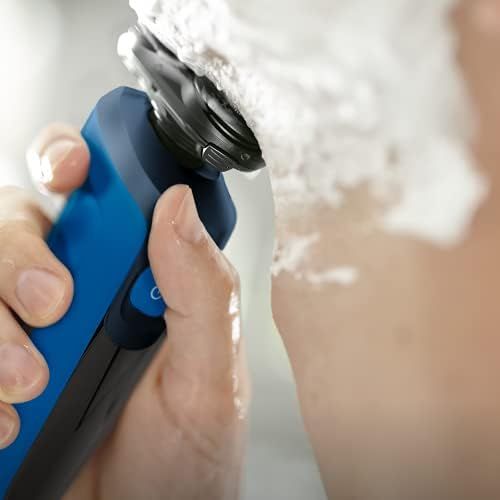 필립스 Philips Series 5000 Electric Wet and Dry Shaver S5466/18, Powerful & Gentle Shave, SteelPrecision Clipper System, Flexible 360° Shaving Heads, 60 Minutes Run Time