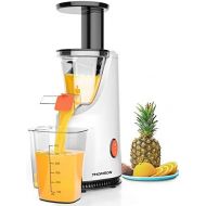 [아마존베스트]THOMSON Slow Juicer Juicer for Vegetables & Fruit, Electric Juicer with Slow Press Function, Juicer for Whole Fruits, White