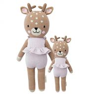 CUDDLE + KIND Violet The Fawn Regular 20 Hand-Knit Doll  1 Doll = 10 Meals, Fair Trade, Heirloom Quality, Handcrafted in Peru, 100% Cotton Yarn