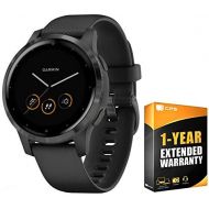 Garmin Vivoactive 4S GPS Smartwatch with Music & Fitness Activity Tracker & Health Monitor Apps (Black/Slate) 010-02172-11 4 S Bundle with Support Extension
