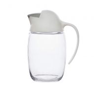 HYXQYYP 580ML Oil Dispenser, Vinegar Bottle,Creative Kitchen Condiment,Household Olive Oil Glass Bottle, Transparent (color : White-580ml)