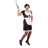 Fancy Me Mens French Maid Stag Do Night Party Funny Drag Comedy Embarrassing Fancy Dress Costume Outfit (Large)