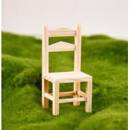 EatingBiting 1/12 Dollhouse Miniature Doll Wooden Backrest Chair , 1:12 Dollhouse Miniature Furniture Garden Wooden Chair , DIY Chair Model Decoration for Your Doll House Vivid